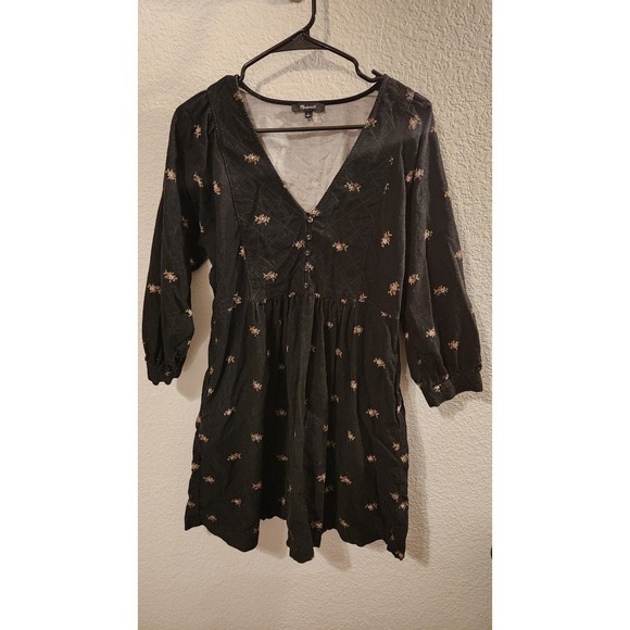 Madewell Dresses & Skirts - Madewell Dark Mini Dress with Floral Accents